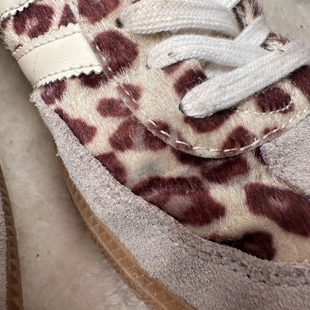 Leopard adidas with blue suede and pony hair spots sambas cheetah animal print - Picture 2 of 5